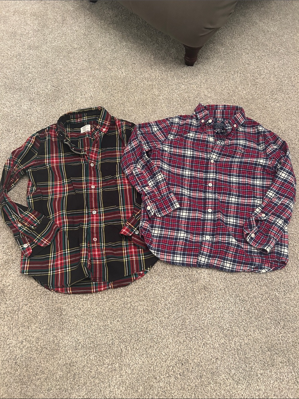 Two Boys Button Down Shirts Vineyard Vines and CrewCuts sz 7